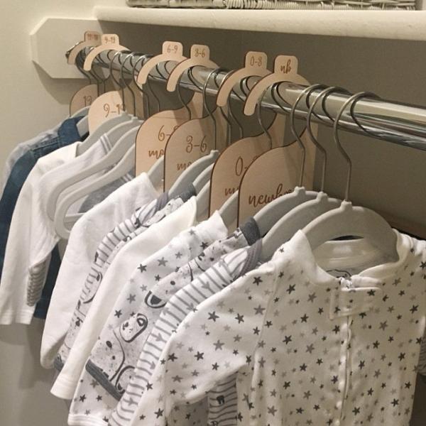 Mère bébé douche suspendu vêtements diviseurs armoire diviseurs armoire pour les vêtements