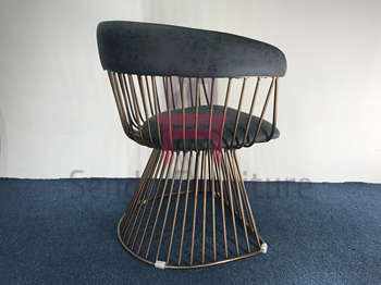 Warren Platner Stainless Steel Chairs Replica Classic With Fabric & Leather Cushion