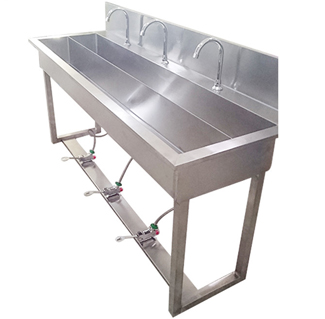 Эксплуатируемая ногой раковина таза мытья руки нержавеющей стали для лаборатории/работая театра