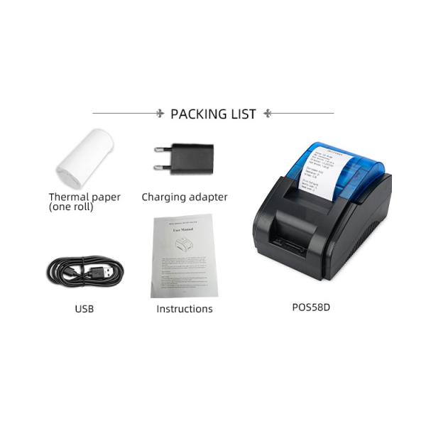 460g Receipt Eryin Paper Thermal 58mm Wireless bluetooth printer Maker Printer For Supermarket tickera printer