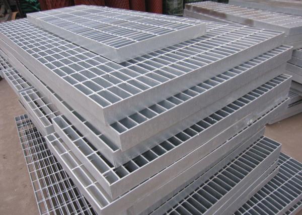 70mm x 6mm Industrial Floor Grates Galvanized Steel Grating Platform Cross Bar 8mm x 8mm