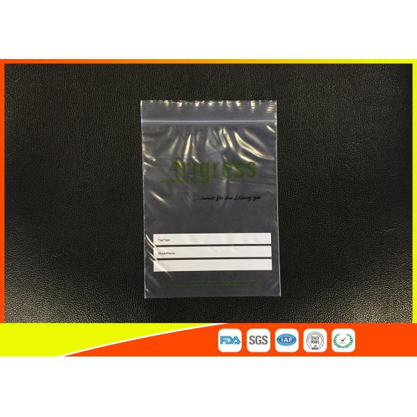 Reusable Industrial Poly Bags / Printed Custom Ziplock Bags Damp - Proof