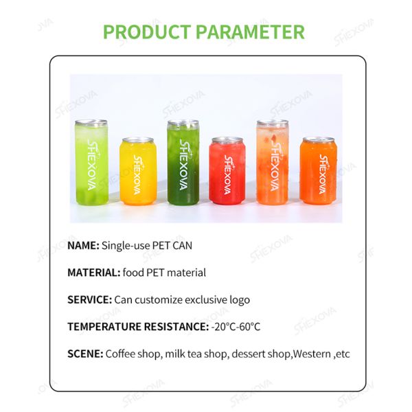 Eco Friendly Custom Logo Plastic Can Jars With  B64 Aluminum Lid