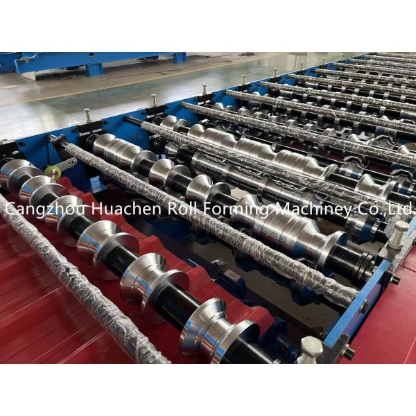 0.3-0.6mm Thickness Roofing Sheet Roll Forming Machine with 11 Stations and Chain Drive for Auto Sheet Metal Rolling