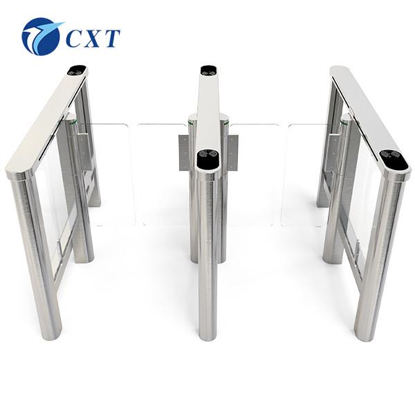 Office Building Waterproof Waist Height Turnstile Glass Swing Turnstile114a