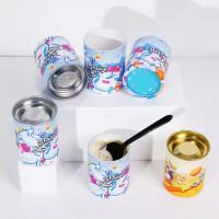Tube en carton cylindrique rond de qualité alimentaire avec couvercle en métal pour emballage de thé, café et poudre, boîte ronde en papier