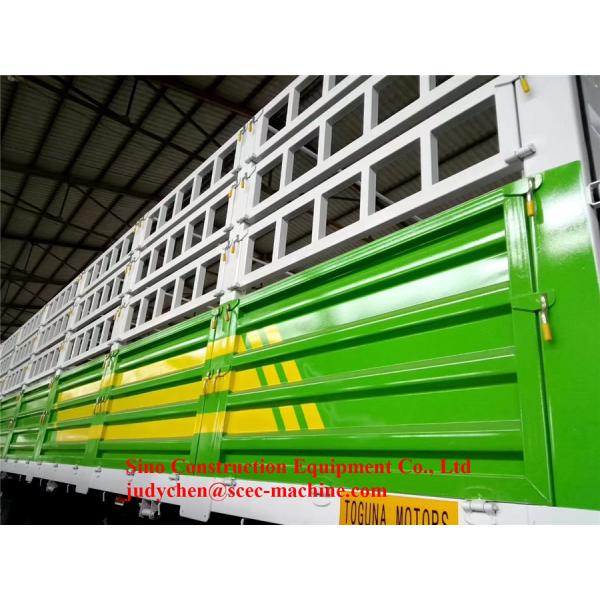 Blue Heavy Duty 4 Axle Semi Trailer 65 Ton Fence Type Semi Cargo Trailer