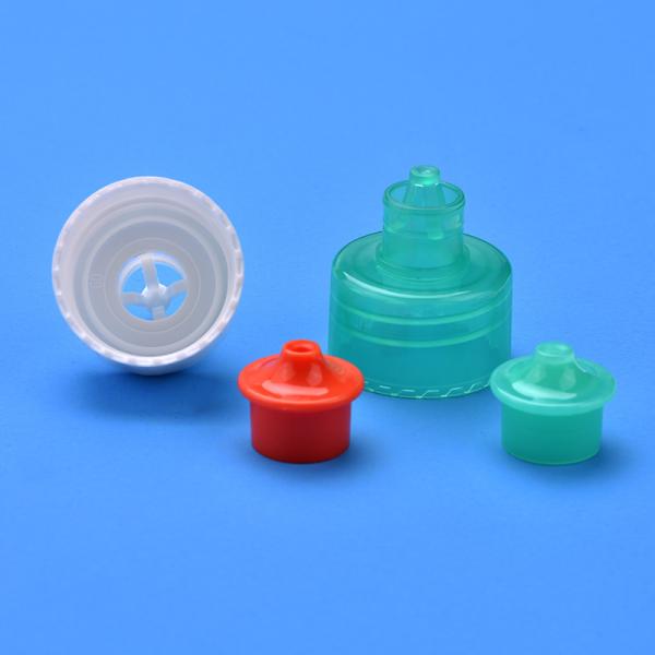 Pink Smooth Closure Plastic Nozzle Cap , 28mm Push Pull Cap
