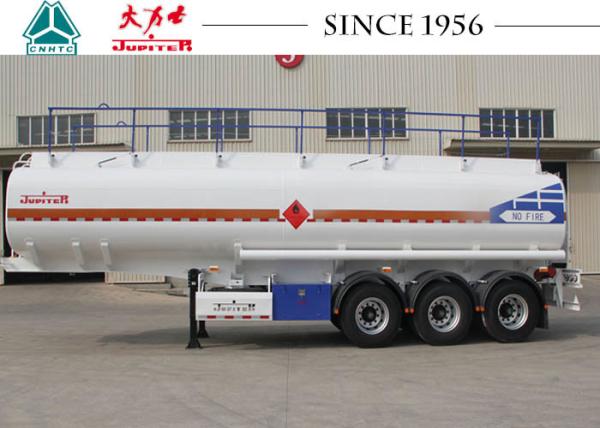 Durable Fuel Transfer Tank Trailer , Three Axle Trailer 40000 Liters Capacity