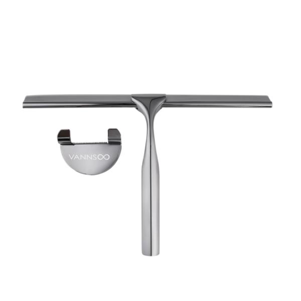 Chromed Stainless Steel Shower Window Squeegee SUS304 Zinc Alloy Glass Wiper