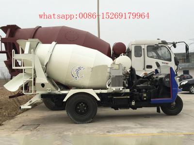 china made 28-32hp 3 wheeler 2 cubic meters small concrete mixer truck