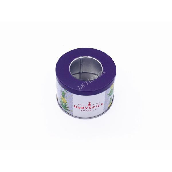 Impressão feita sob encomenda do logotipo da lata de lata dos doces do metal e Embossings D65x50mm