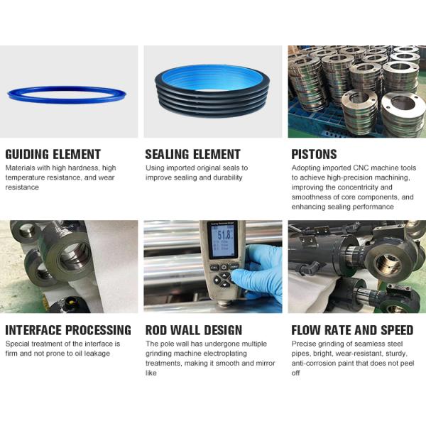 Estructura estándar de doble acción del cilindro del brazo del excavador Assy cilindro de aceite hidráulico