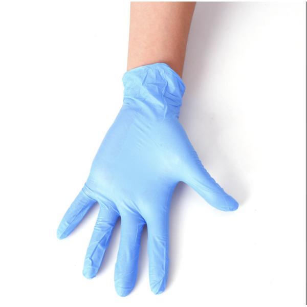 Blue Nitrile Examination First Aid Disposable Gloves For Medical Use Customized