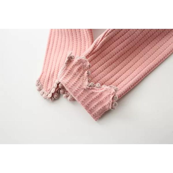 Spring Autumn Children'S Casual Trousers Yarn Dyed Boomer Grey Wide Leg Trousers