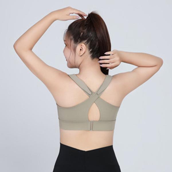 Breathable Plus Size Sports Bra Women Fitness Cross Strap Sweat Wicking