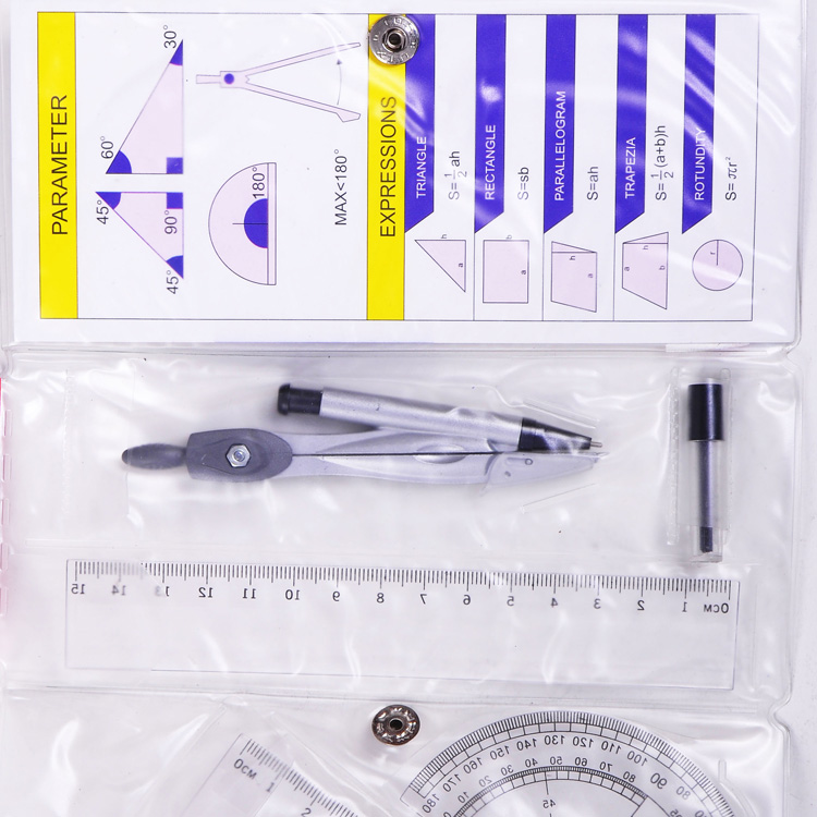 fast moving wholesale geometric school math tool sets