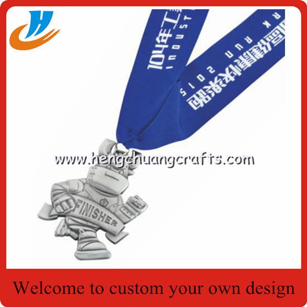 Antique silver engraved running medals, antique silver sports running medals