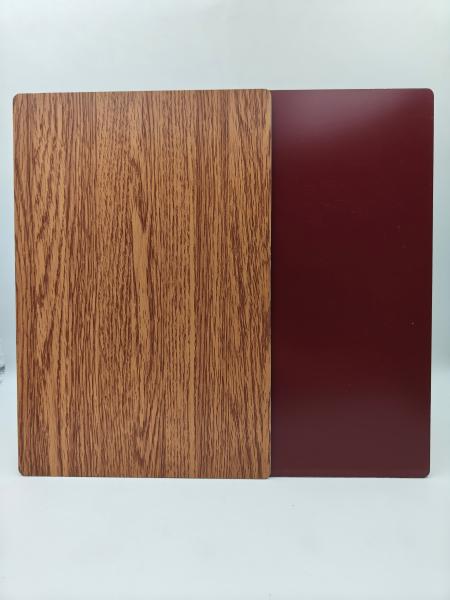 FR ACP Material Sheets with 0.3mm Aluminum Layer Wood Grain Texture for Furniture Surface