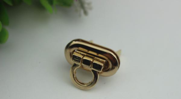 Lady handbag zinc alloy gunmetal color high quality metal twist locks