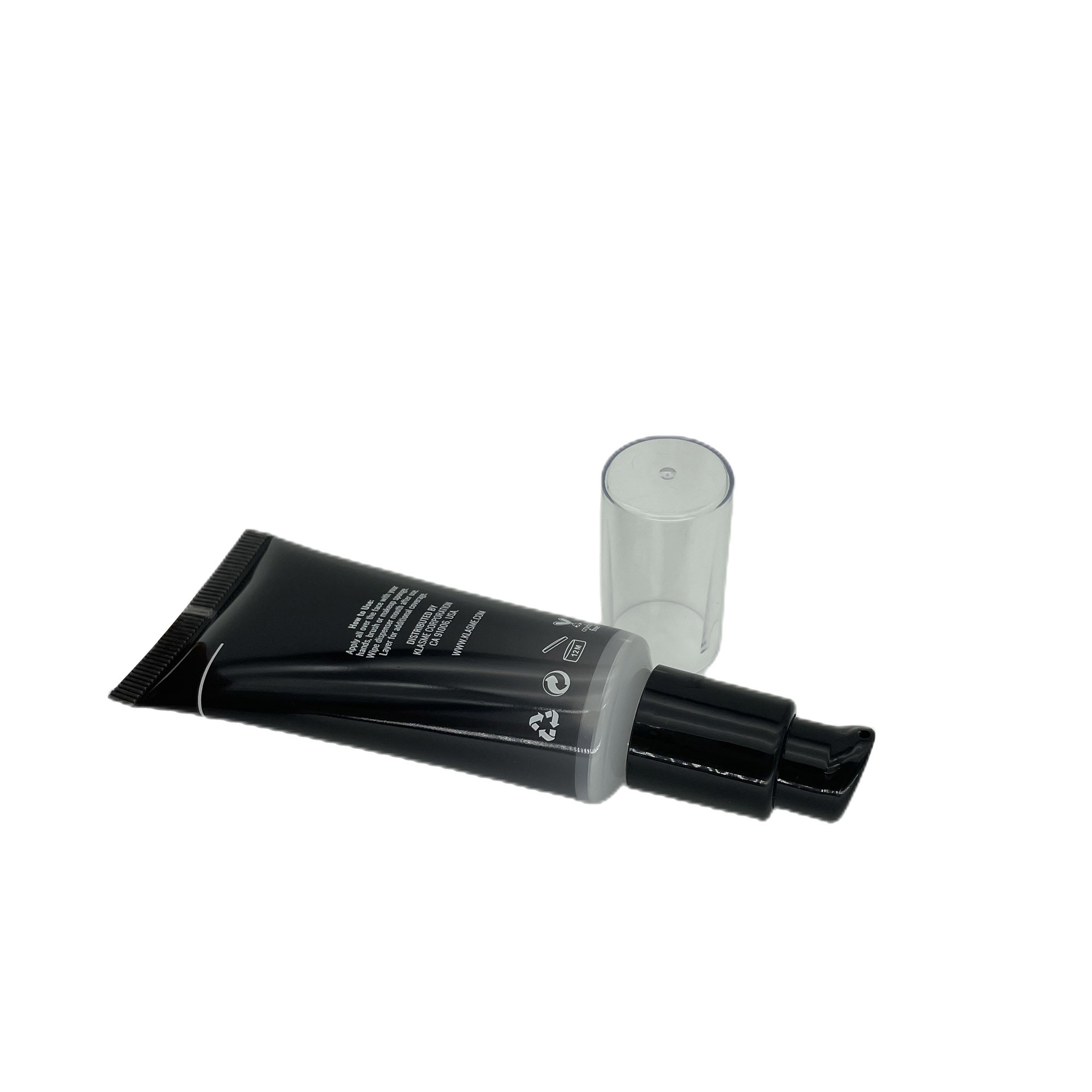 Clear Plastic Pop Top Tube Cosmetic Packaging Packing Pump Tubes With Caps Dazzling White Teeth Whitening