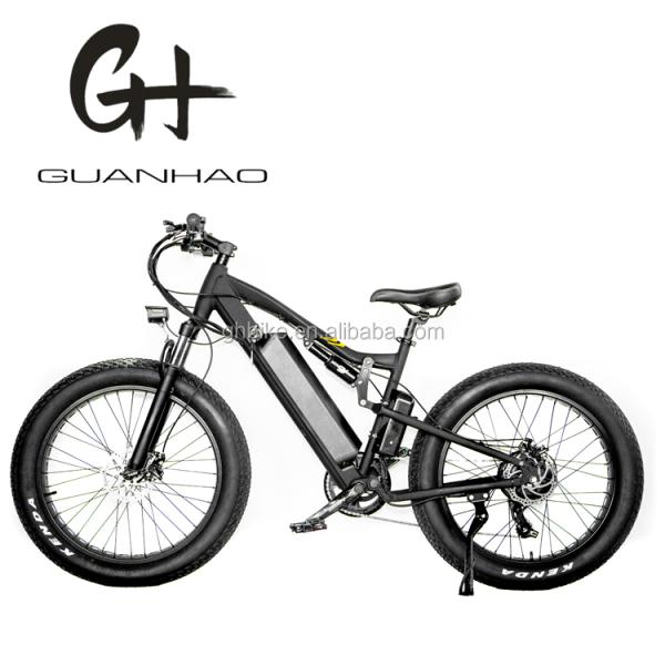 48V 21ah Aluminum Alloy Full Suspension Frame Fat Tire Electric Bike with 1000W Motor