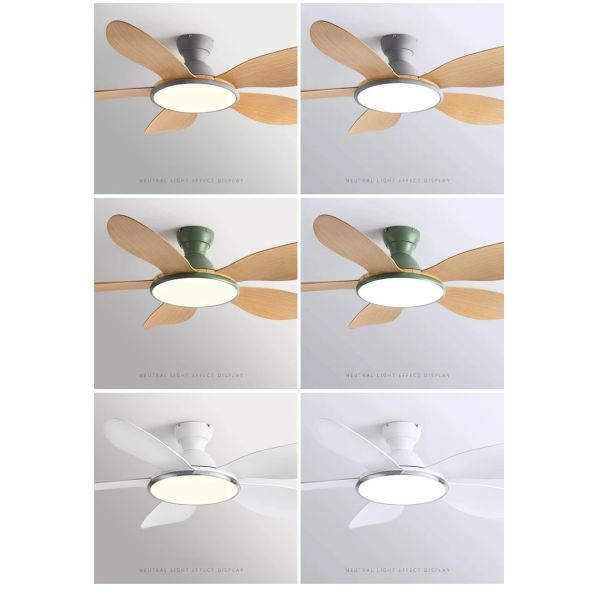 52inch Modern LED 60W Low Floor 35W Ceiling Fans With Remote Control wood Ceiling Fan With Light (WH-VLL-35)