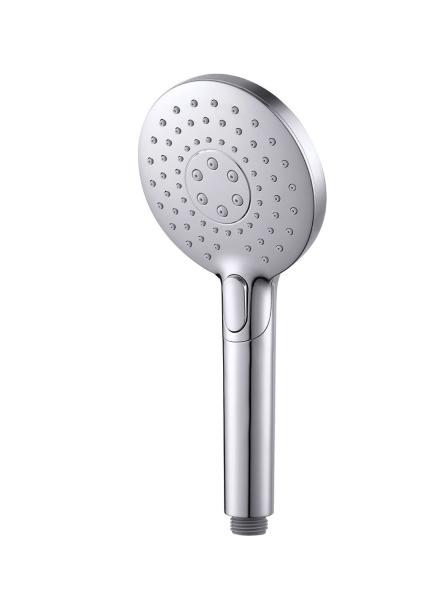 ABS 3 função chuveiro de mãos chuveiro de mão para coluna de chuveiro cromo banheiro bico de silício redondo limpo fácil OEM