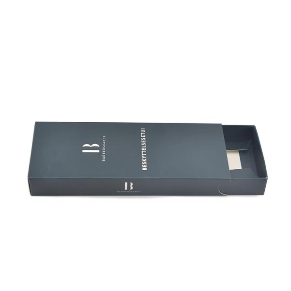 Offset Printing Cosmetic Packaging Paper Box With Customized Logo | Costom Black Slidding Box