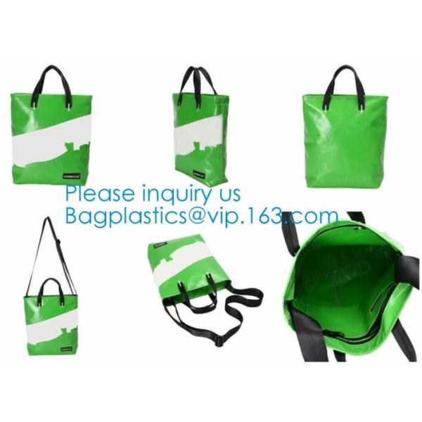 Reusable Washable Waterproof PVC Tarpaulin Tote Bag Recycled Pvc Tarpaulin Shopping Bag Coated Tarpaulin