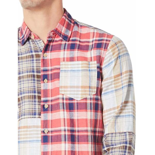 Mix Plaid checked Mens Casual Linen Shirts XS~XXXL With 48% Cotton