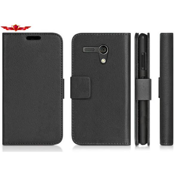 MOTO G PU Cover Card Holder Wallet Leather Cases Accurate Holes Magnetic Buckle Design
