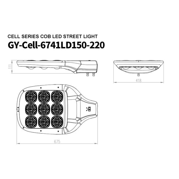 свет СИД проезжей части модуля Ip66 150w 200w СИД удара парковки