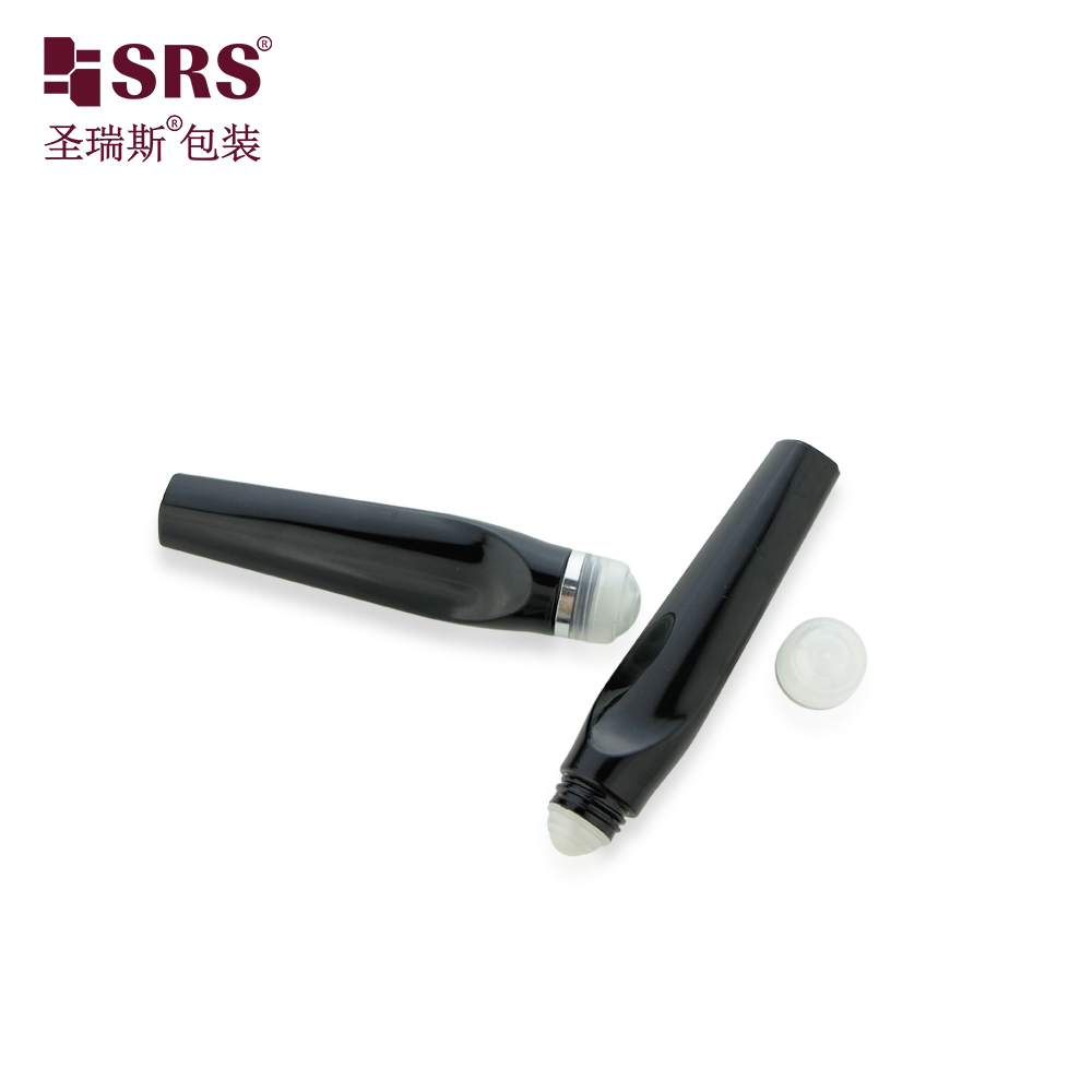 12ml  PETG Roll On Bottle Curved Body Empty Container for Eye Serum Essential Oil