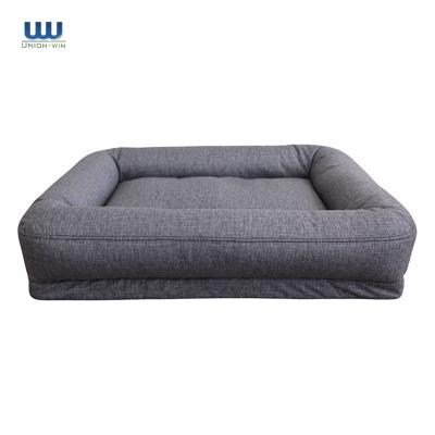 Memory Foam Dog Bolster Bed Base Orthopedic Machine Removable Cover