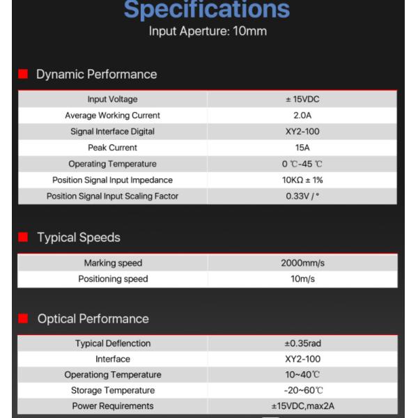 Practical High Speed Galvo Scanner , Ouya M102 Stable Fiber Laser Scan Head