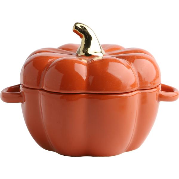 Pumpkin Porcelain Ceramic Home Decoration Bowl For Breakfast Egg