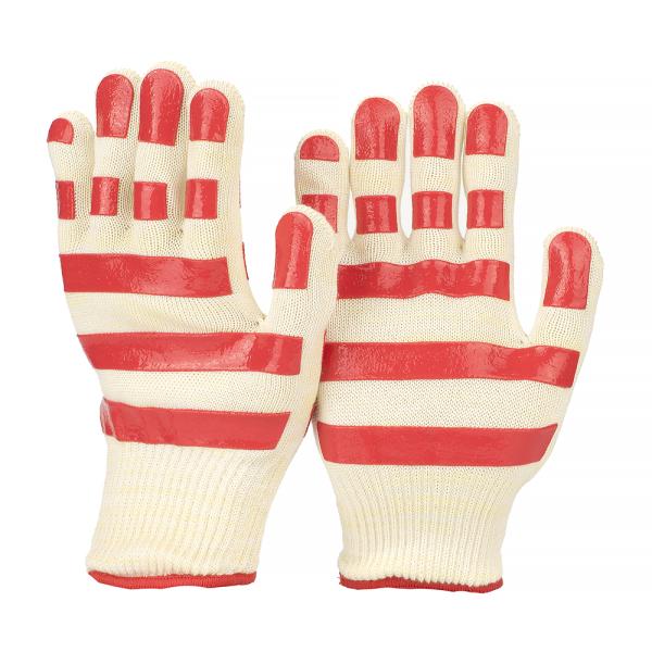 Промышленные теплостойкие перчатки печи с материалами 100g волокна Aramid пальцев огнезащитными/весом перчатки части