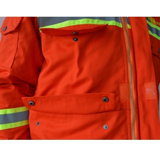 Orange Winter Insulated Cotton 280gsm Flame Resistant Suit