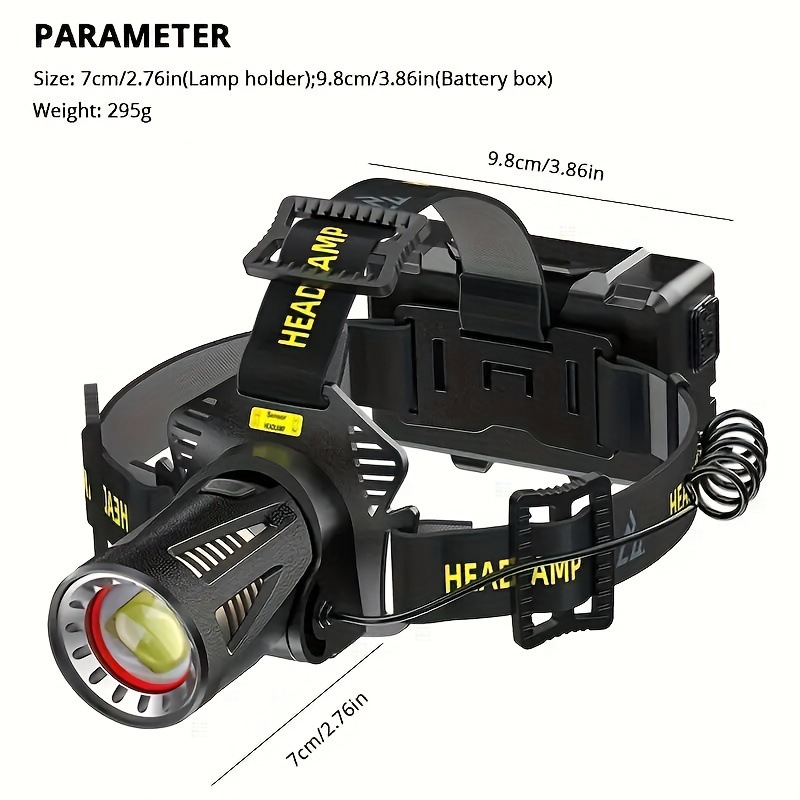 Hot Sale New XHP360 Inductive Headlight 30W Zoom Headlight 3-cell 18650 Lithium Battery Super Bright Headlight