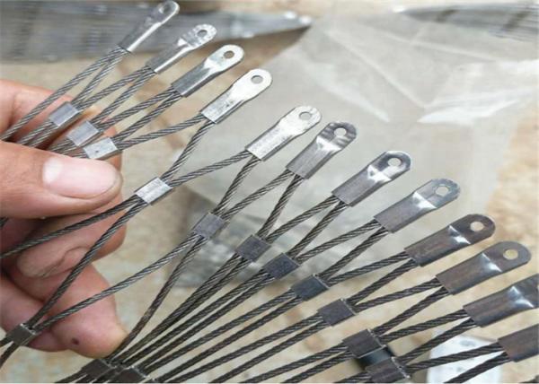 Acessórios das extremidades de olho do cabo de AISI304 2mm para a malha de aço inoxidável do cabo