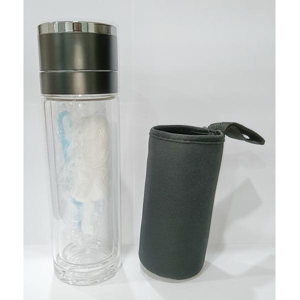 Крупноразмерное стеклянное отверстие нажима нержавеющей стали бутылки с водой с мешком рукава ткани