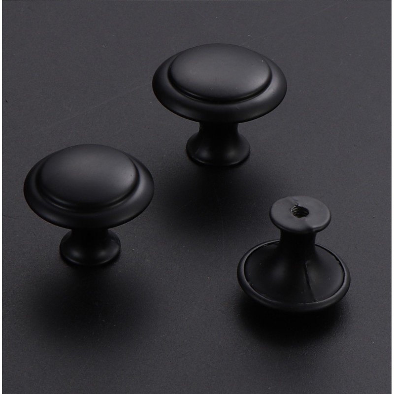 Single Hole Stainless Steel Mushroom Knob in Gold Silver Black-for Cabinets Door Shoe Drawer & Bedroom Bathroom Use