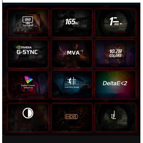 32 дюймовый 2K ПК изогнутый дисплей Freesync 165hz Игровые изогнутые компьютерные мониторы