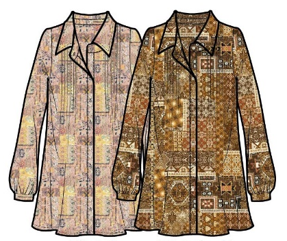 Жаккард 100% вискоза блузок сплел рубашку женщин