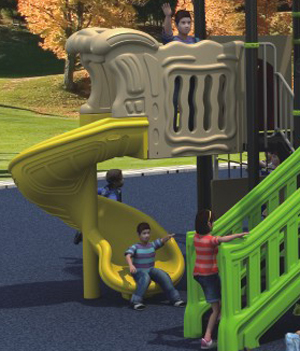 Kids Outdoor Play Equipment Children Slide Equipment International Certifications