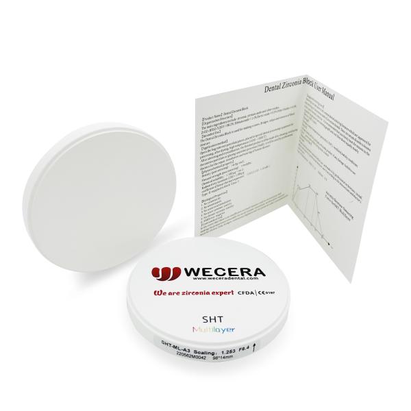 Mpa 1000 диска Zirconia 57% супер высокий просвечивающий разнослоистый для зубов