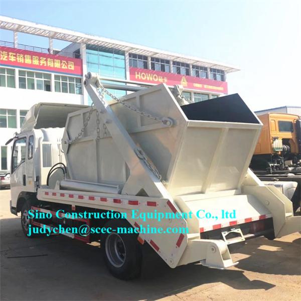 Light Serial Special Purpose Truck Swing Arm Garbage Truck 160HP Euro III