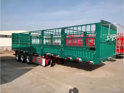 4 Axles Fence Semi Trailer For Vegetable Cargo Loading Customized Design