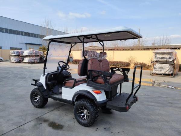 Carton de golf tout-terrain avec phares LED Certifié CE 60V 100Ah batterie au plomb acide